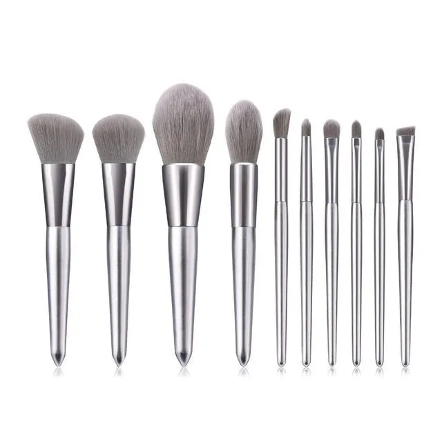 10 Silver Makeup Brushes Makeup Tools Blush Brush