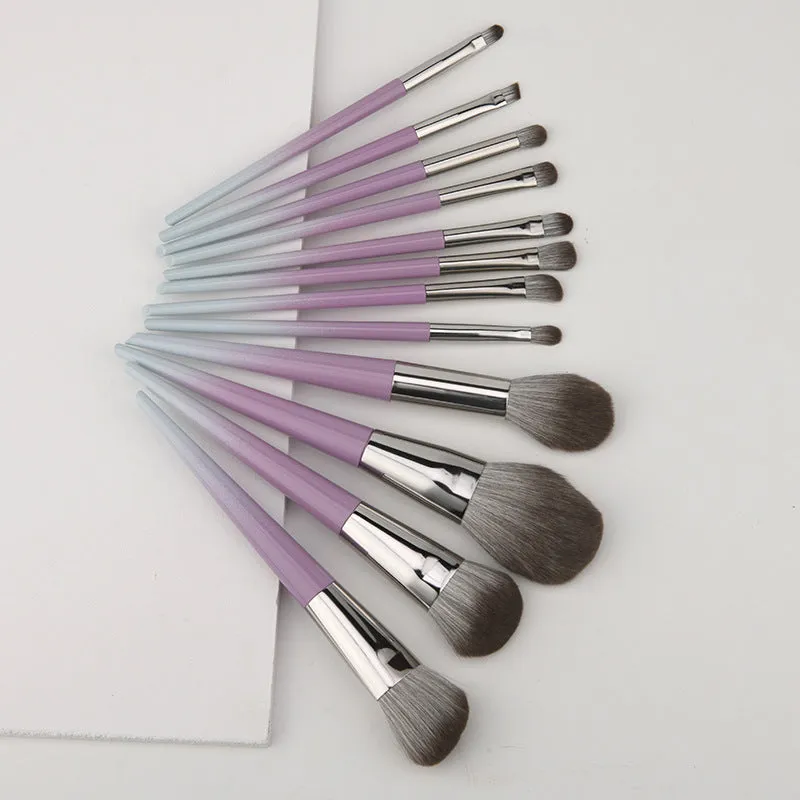 12 PCs High-End Soft Hair Makeup Brushes