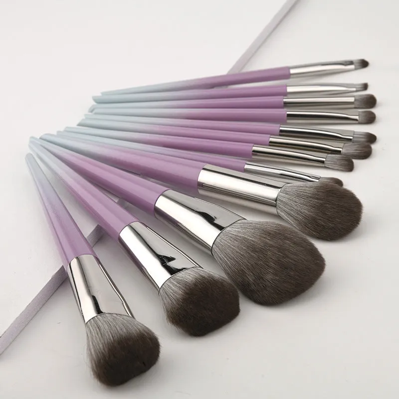 12 PCs High-End Soft Hair Makeup Brushes