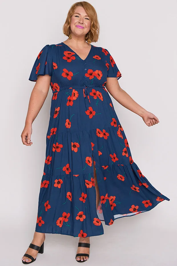 Alexia Red Poppy Fields Maxi Dress