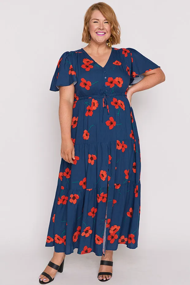 Alexia Red Poppy Fields Maxi Dress