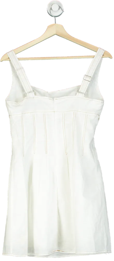 All About May White Sleeveless Dress UK 10