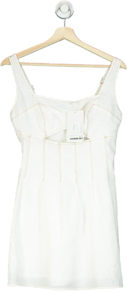 All About May White Sleeveless Dress UK 10