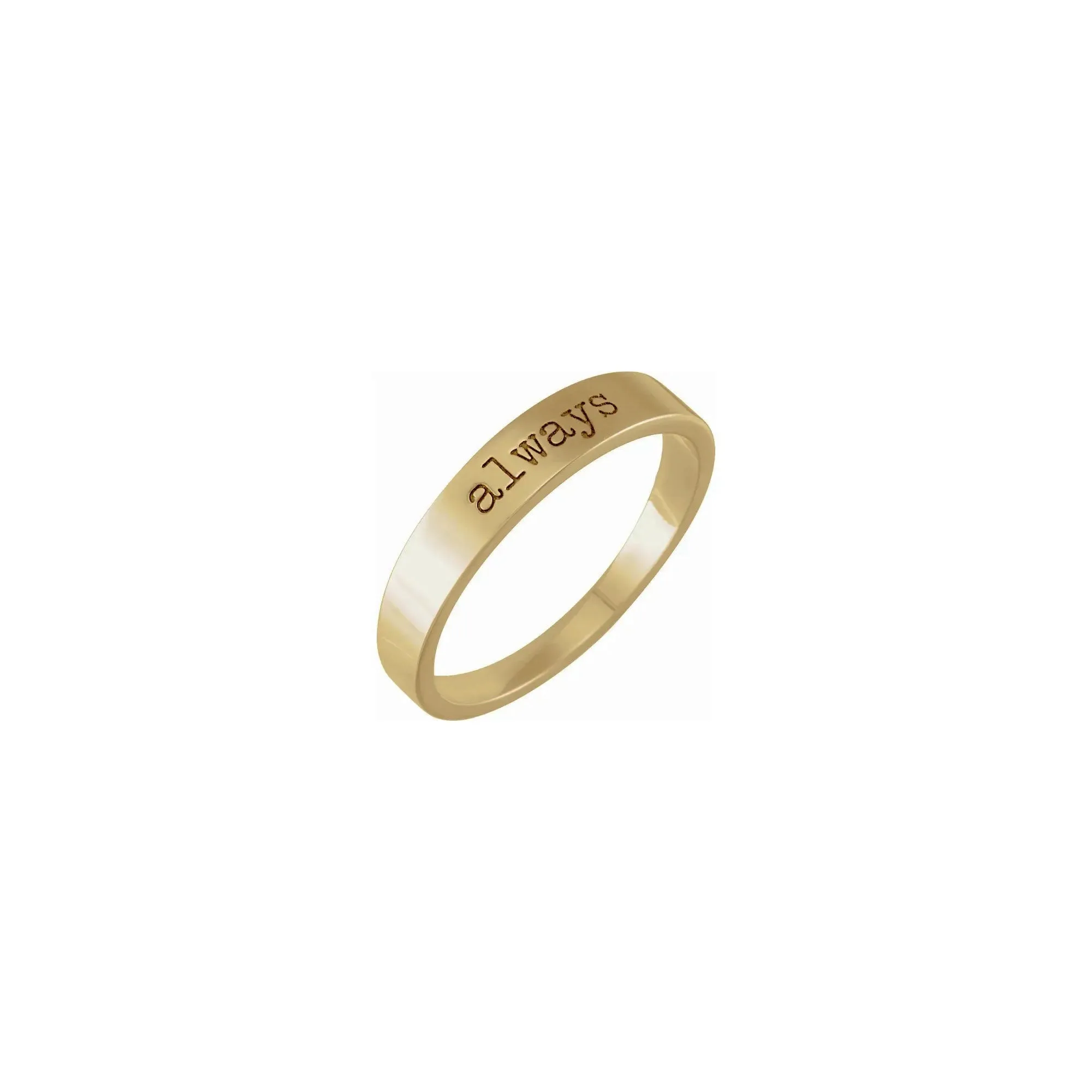 'always' Engraved Stackable Ring