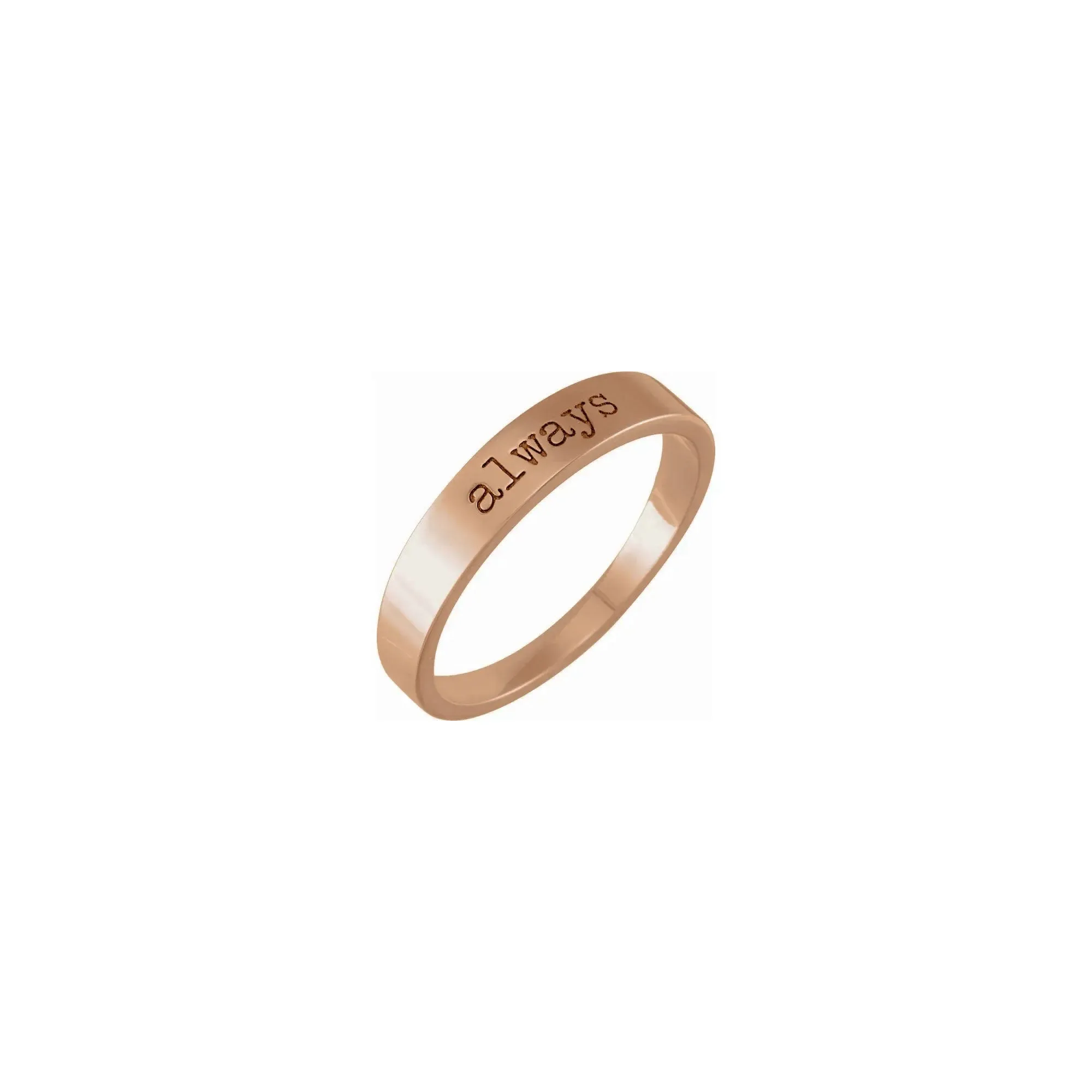 'always' Engraved Stackable Ring