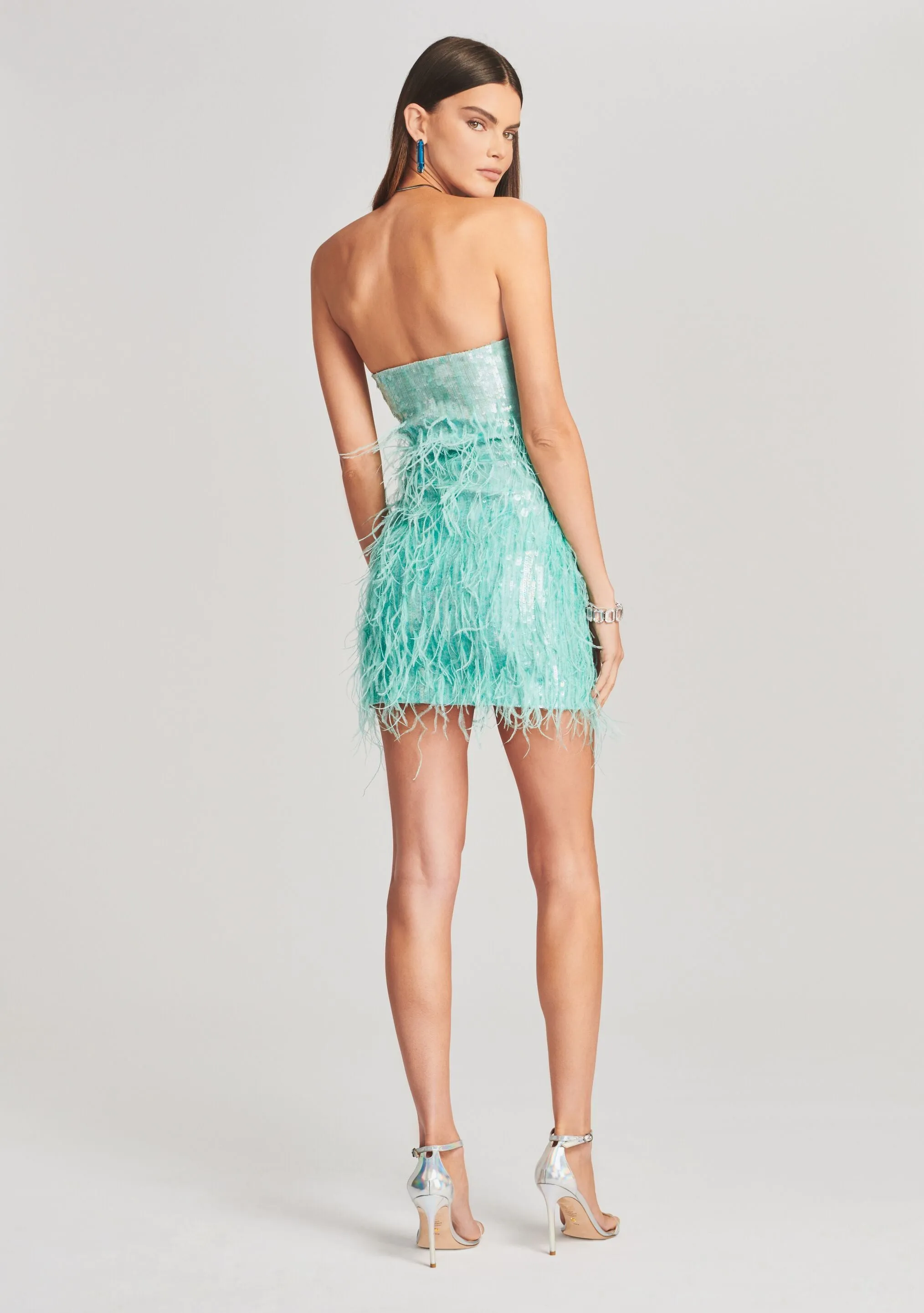 Anastasia Sequin Feather Dress