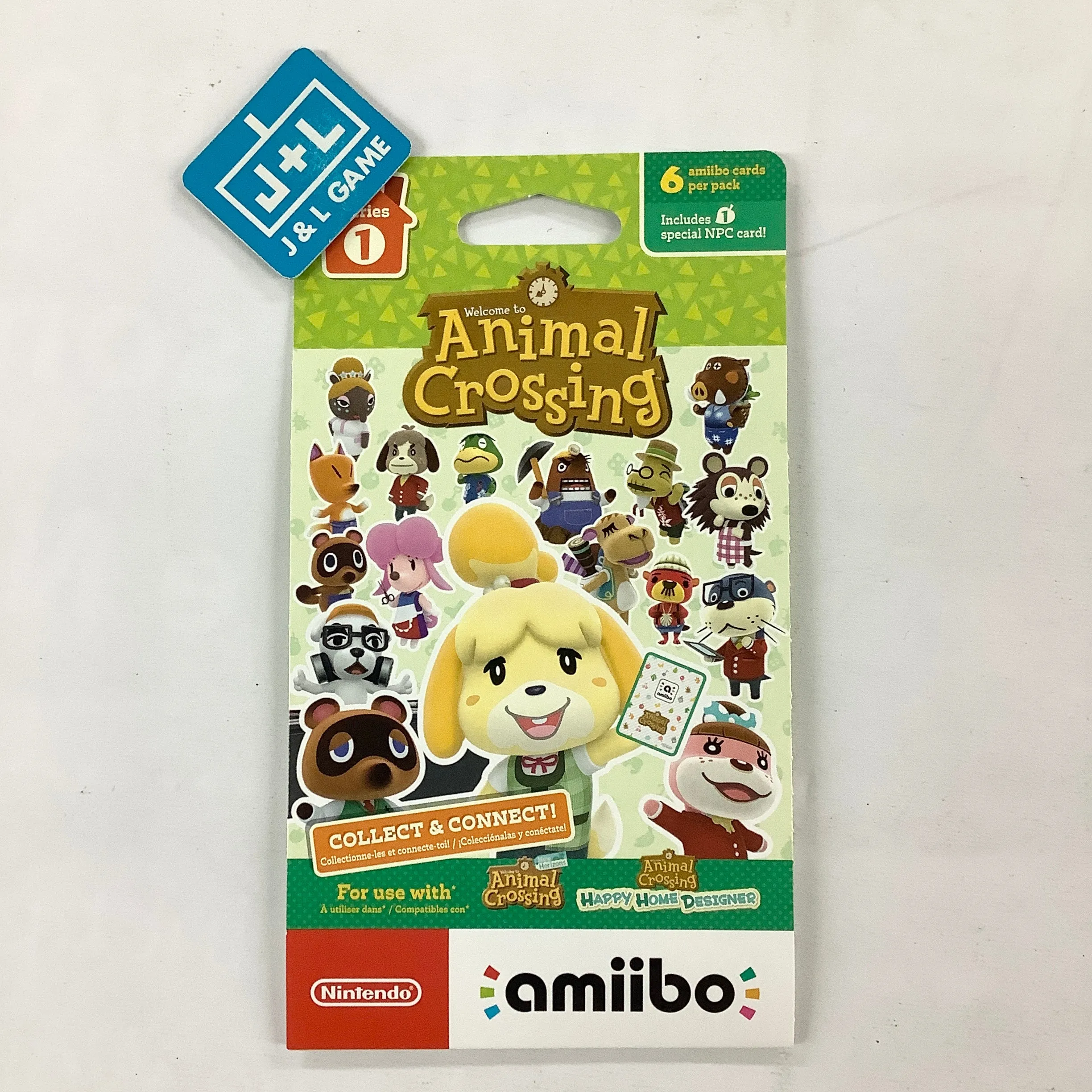 Animal Crossing Cards - Series 1 (Pack of 6 cards) - Nintendo Amiibo