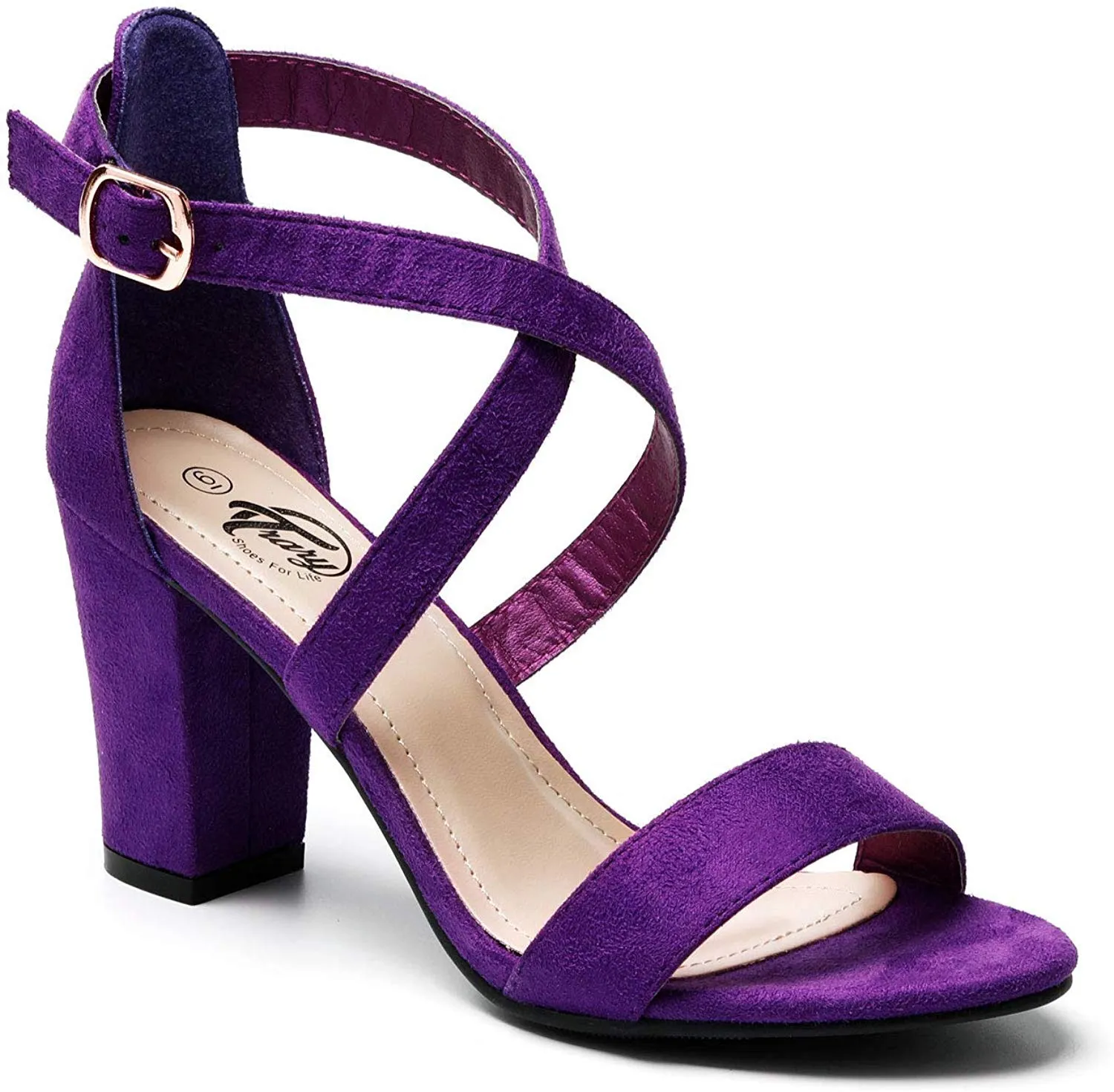 Ankle Cross Strap Heel Sandals