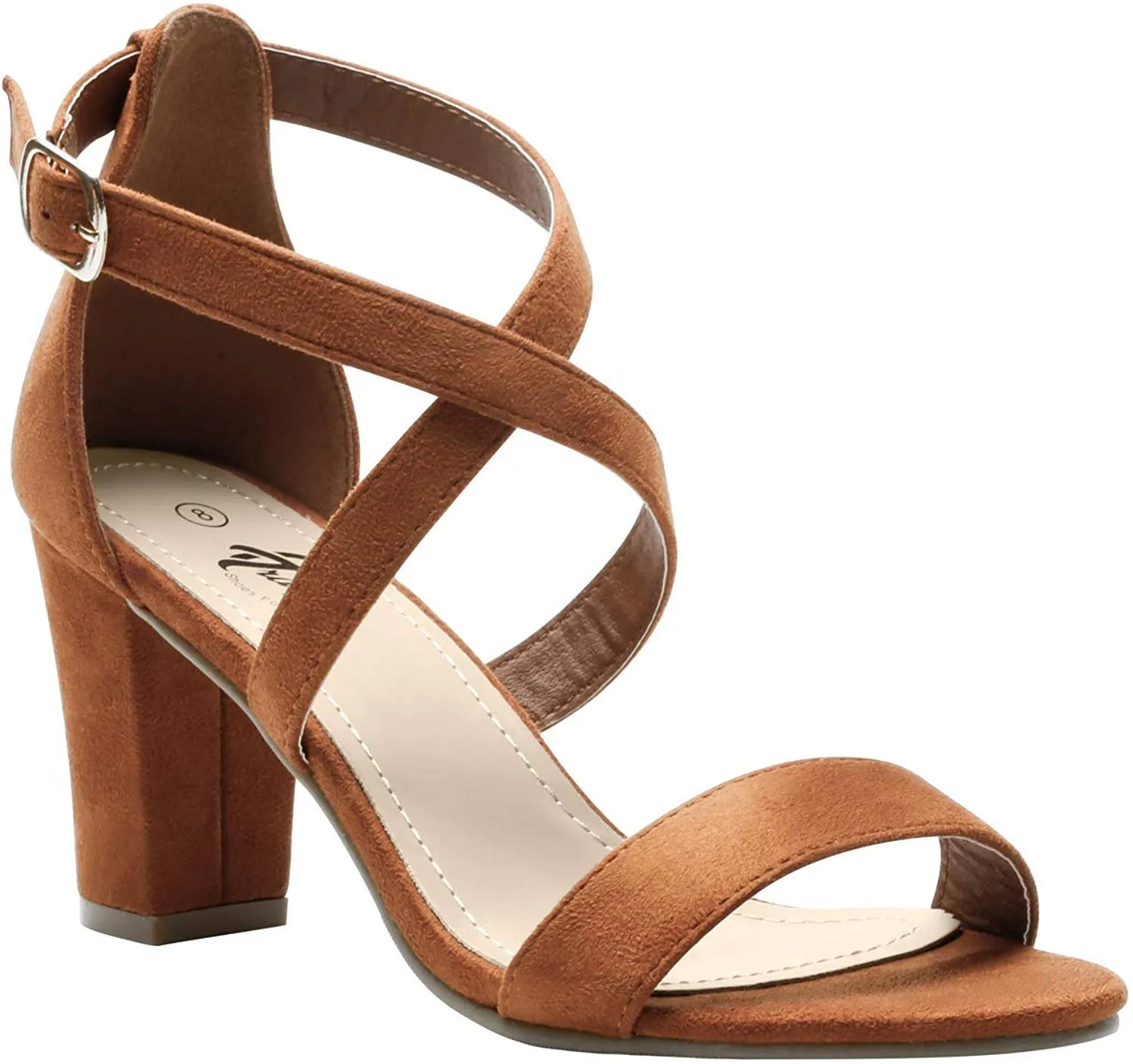 Ankle Cross Strap Heel Sandals