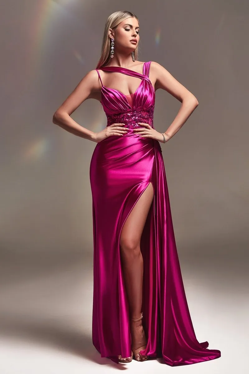 APHRODITE Embellished Corset Satin Mermaid Formal Dress