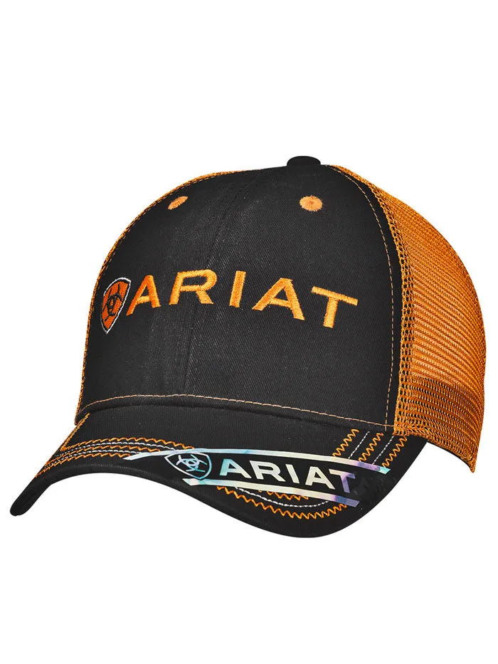 Ariat 15160276 Embroidered Logo Cap Black And Orange