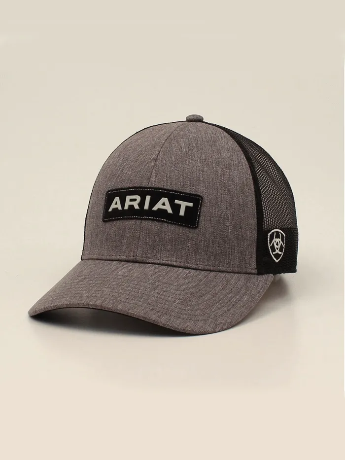 Ariat A300051006 Snap Back Cap Rectangle Logo Grey