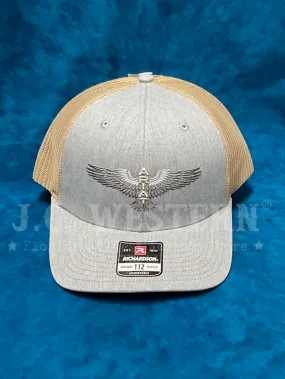 Ariat A3000825145 Embroidered Eagle Wings Cap Denim and Tan