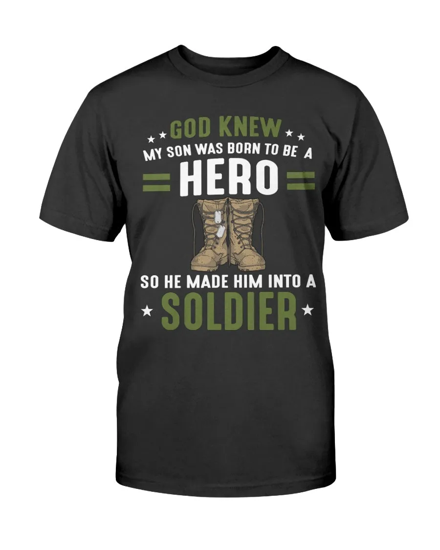 Army Mom God Knew T-shirts