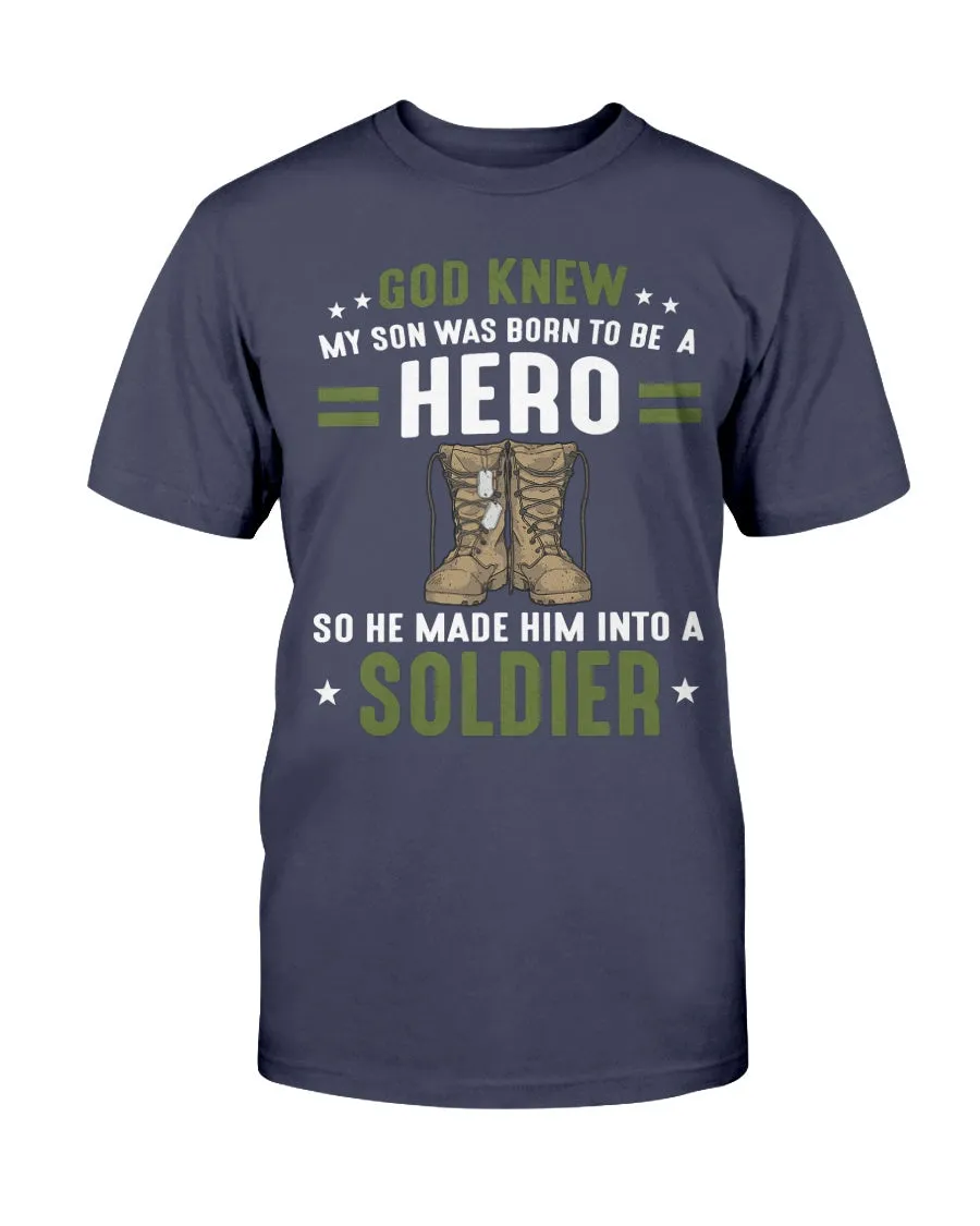 Army Mom God Knew T-shirts