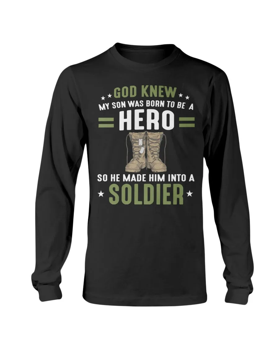 Army Mom God Knew T-shirts