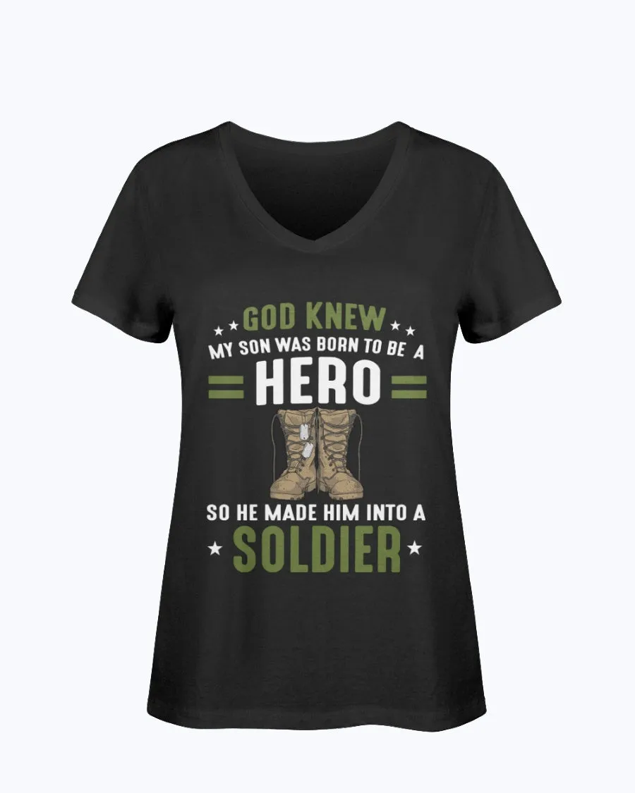 Army Mom God Knew T-shirts