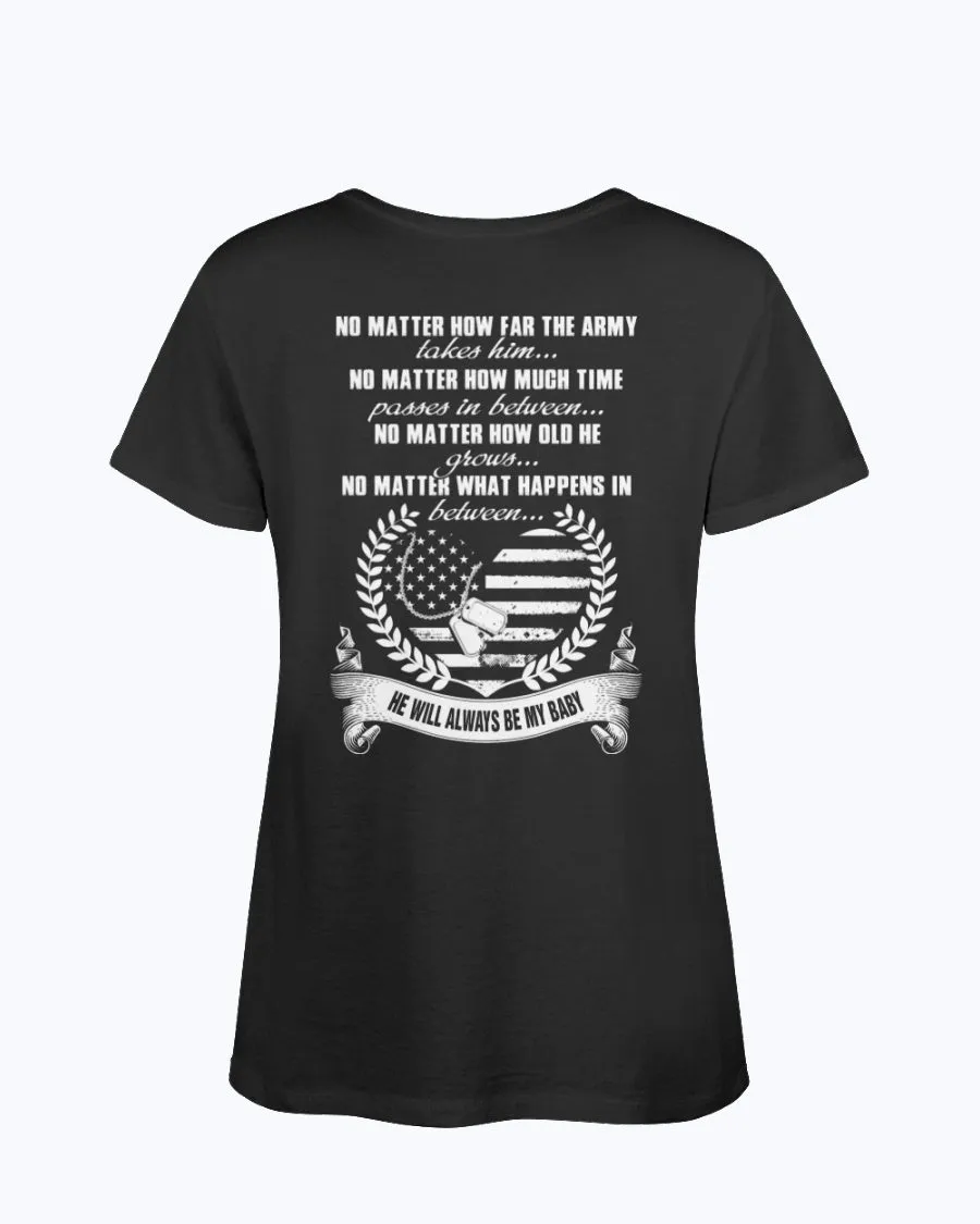 Army Mom No Matter How T-shirts