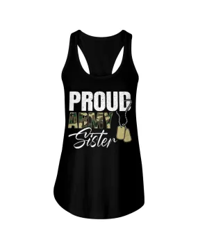 Army Sister Camo Dog Tag T-shirts