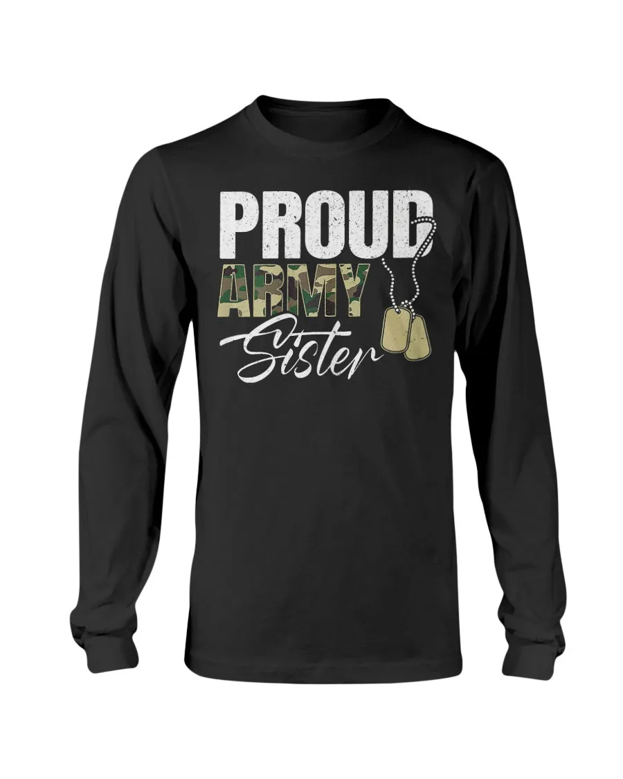 Army Sister Camo Dog Tag T-shirts