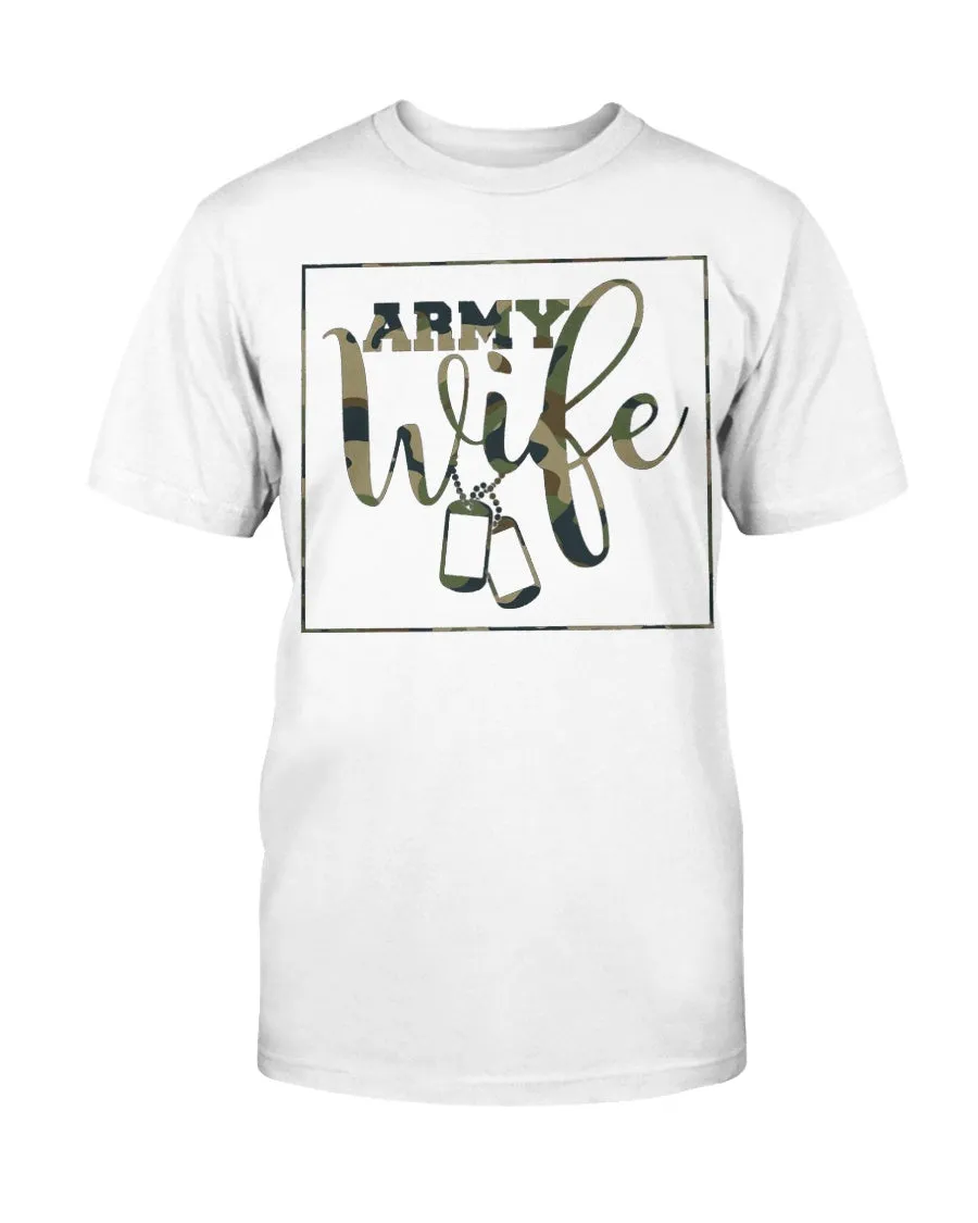 Army Wife Camo Square T-shirts