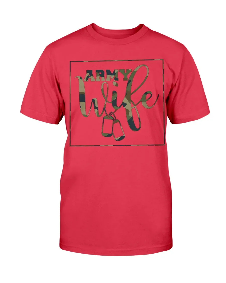 Army Wife Camo Square T-shirts