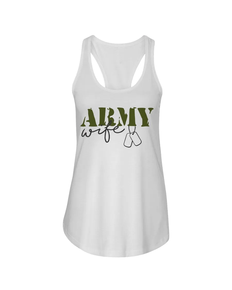 Army Wife Dog tag T-shirts