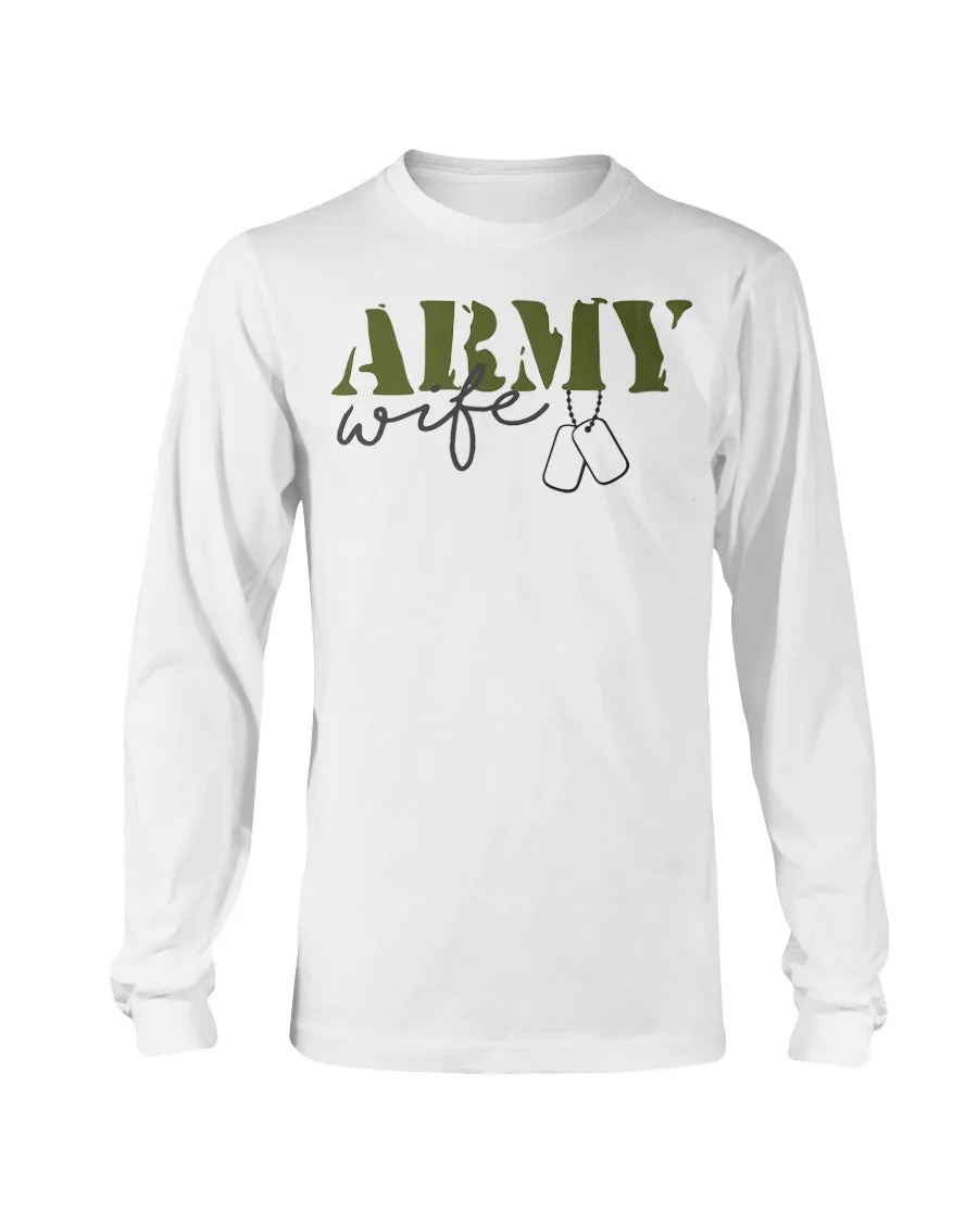 Army Wife Dog tag T-shirts