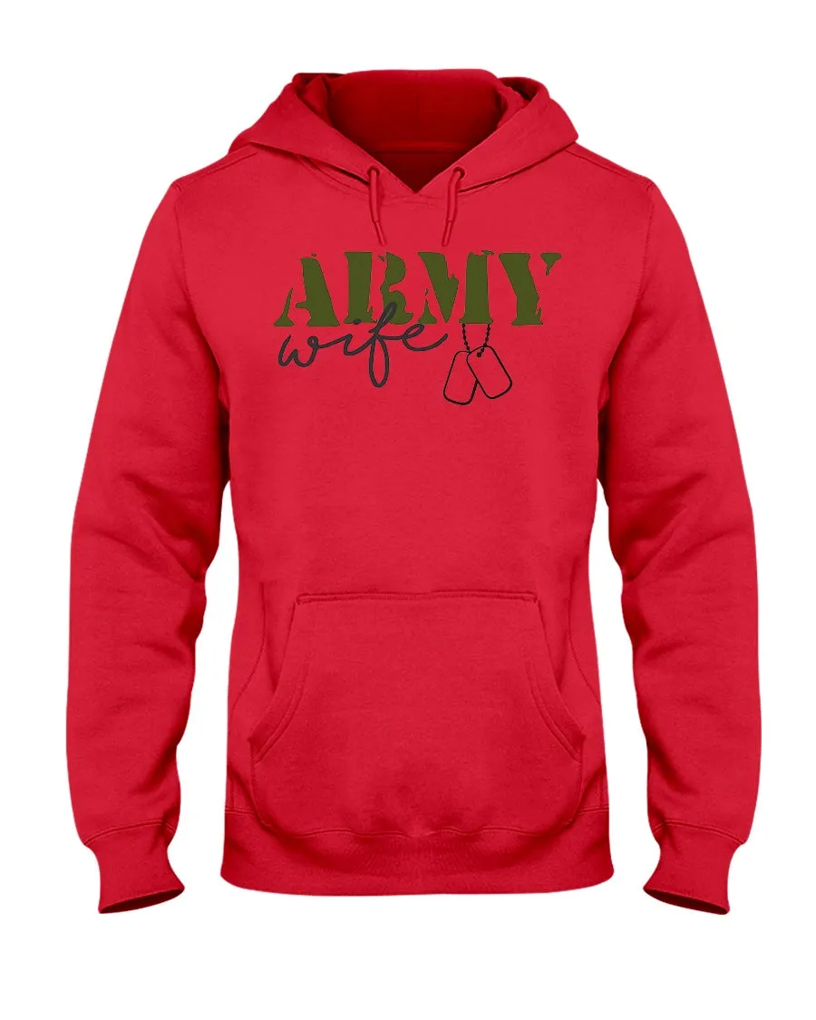 Army Wife Dog tag T-shirts