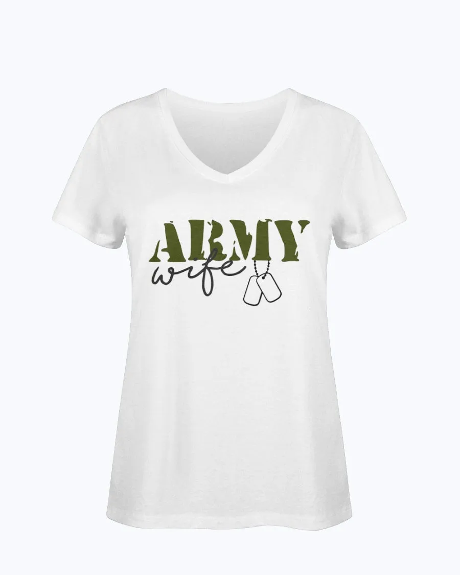 Army Wife Dog tag T-shirts