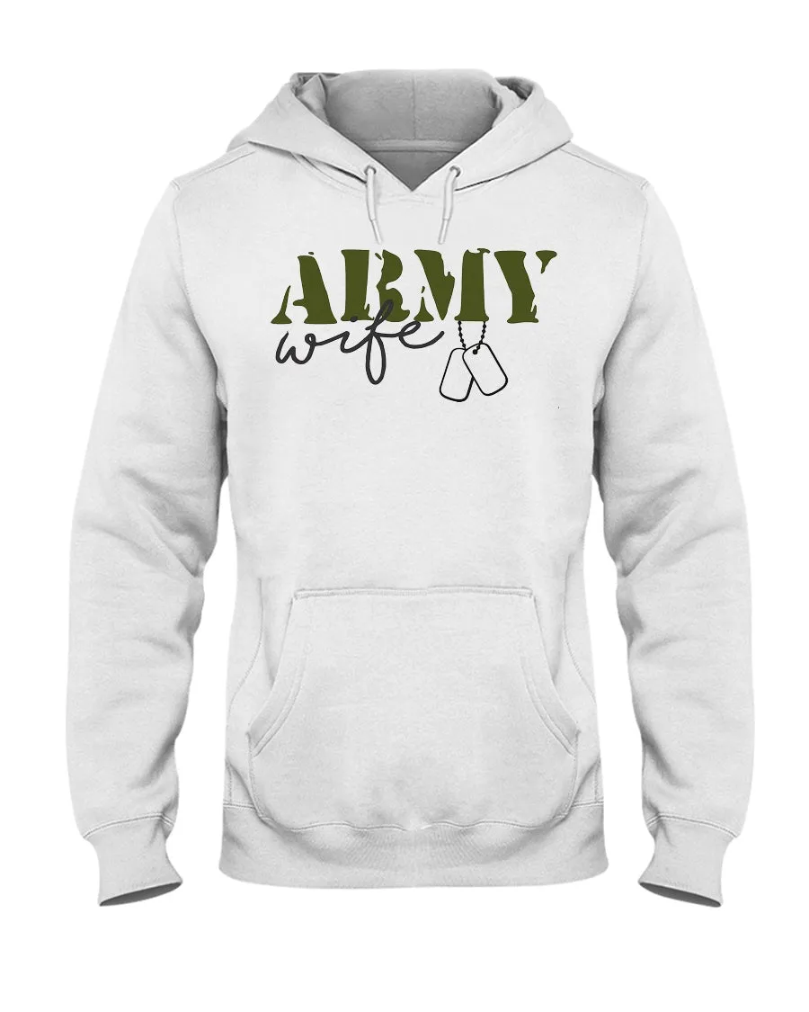 Army Wife Dog tag T-shirts