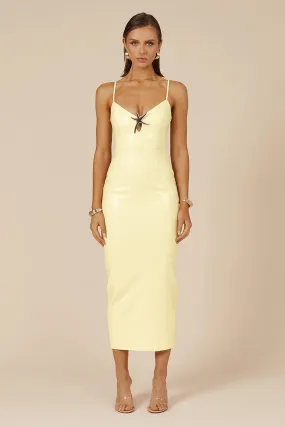 Benita Midi Dress - Lemon