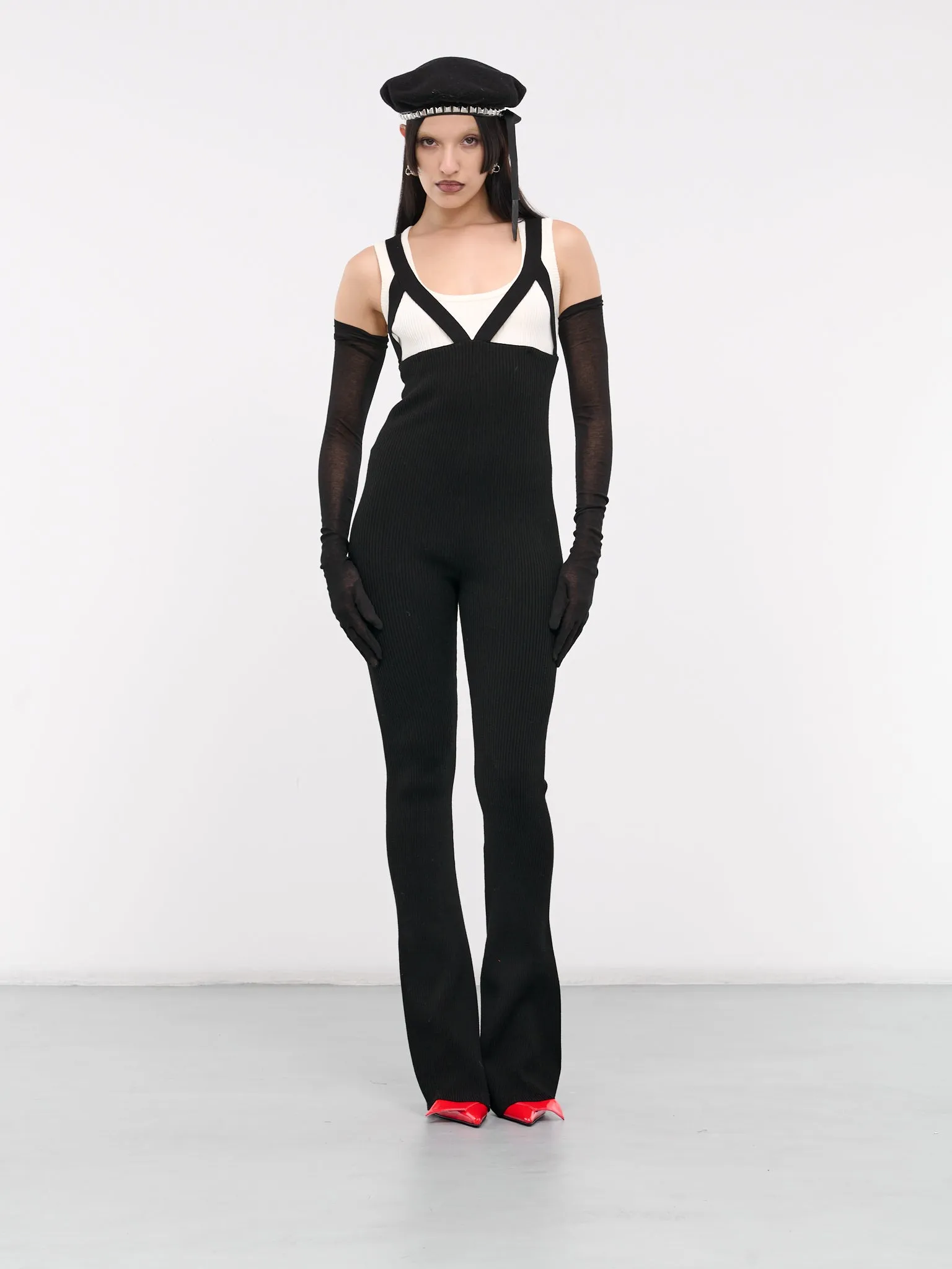 Bi-Color Jumpsuit (24-25-F-CB013-M068-WHITE-BLACK)