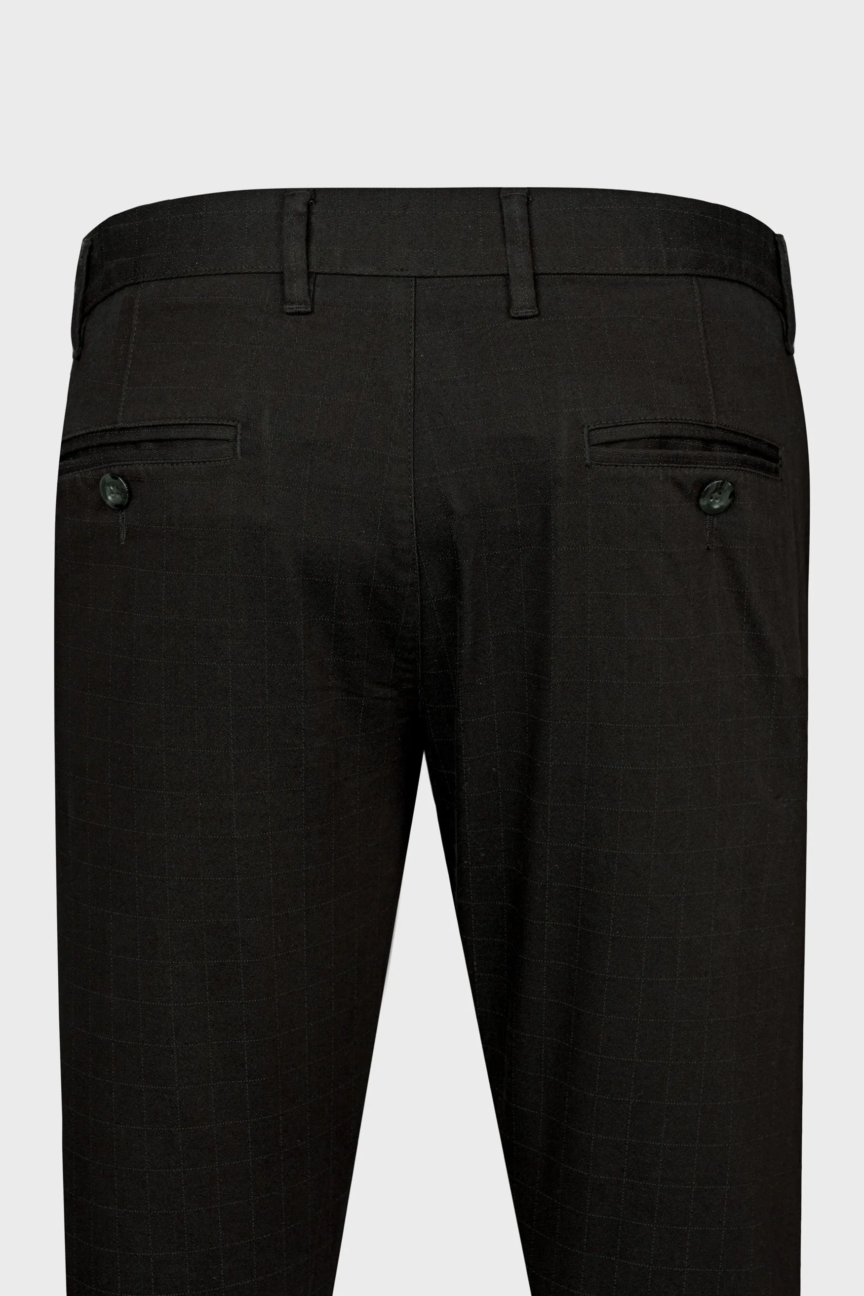 Birch Brown Windowpane Premium Cotton Chinos Pant