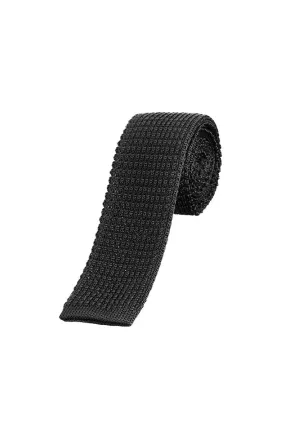 Black Lanvin Square End Tie