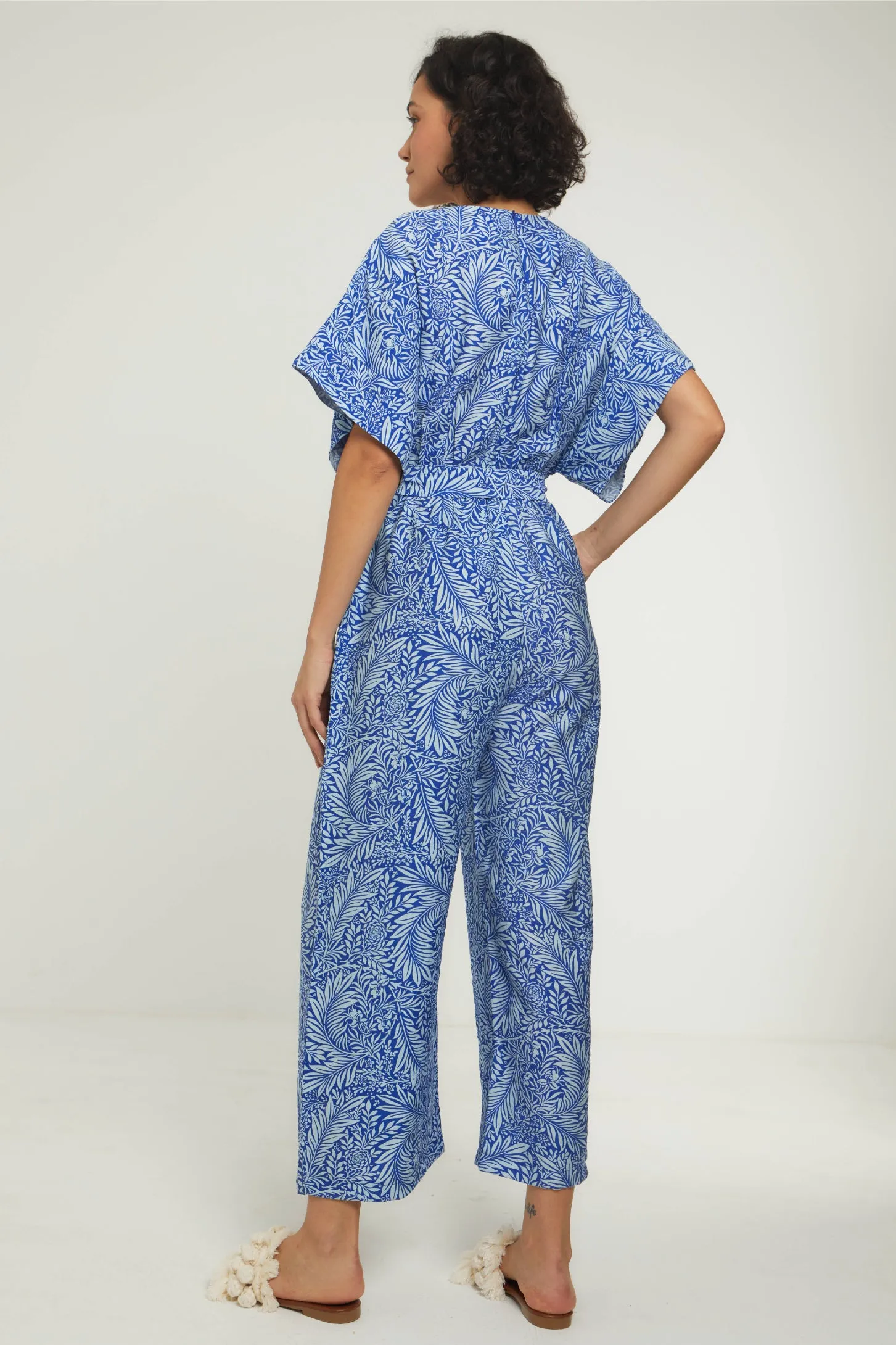 BLOOMING PETALS JUMPSUIT - BLUE