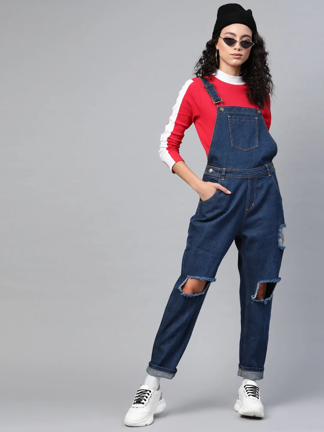 Blue Vintage Distress Dungaree