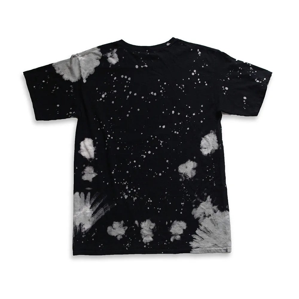 Brave Hearted Vintage Tie Dye Black Tee