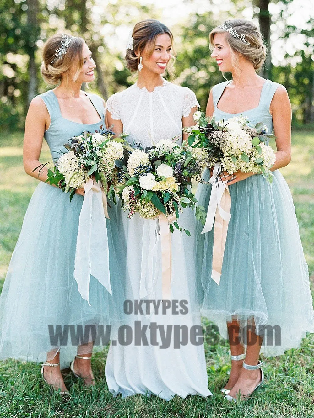 Bridesmaid Dresses Square Asymmetrical Cheap Simple Popular Bridesmaid Dresses, TYP0409