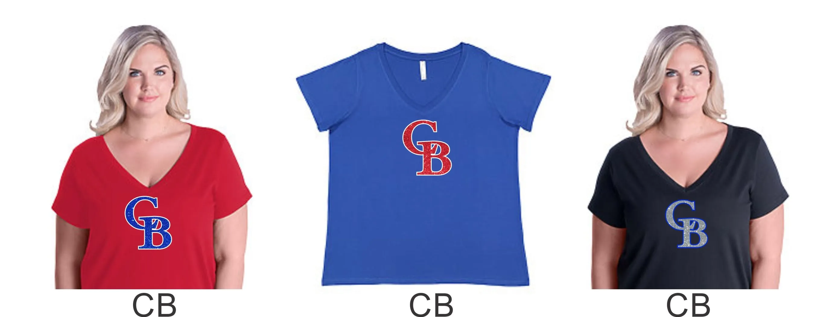 Bulldawgs Curvy Ladies Tee- 4 designs- Matte or Glitter