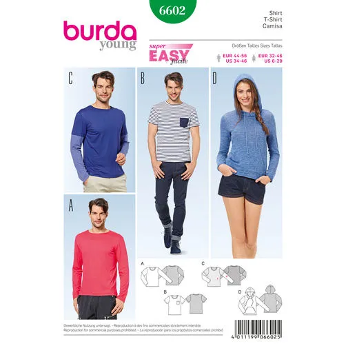 Burda Unisex Tops 6602