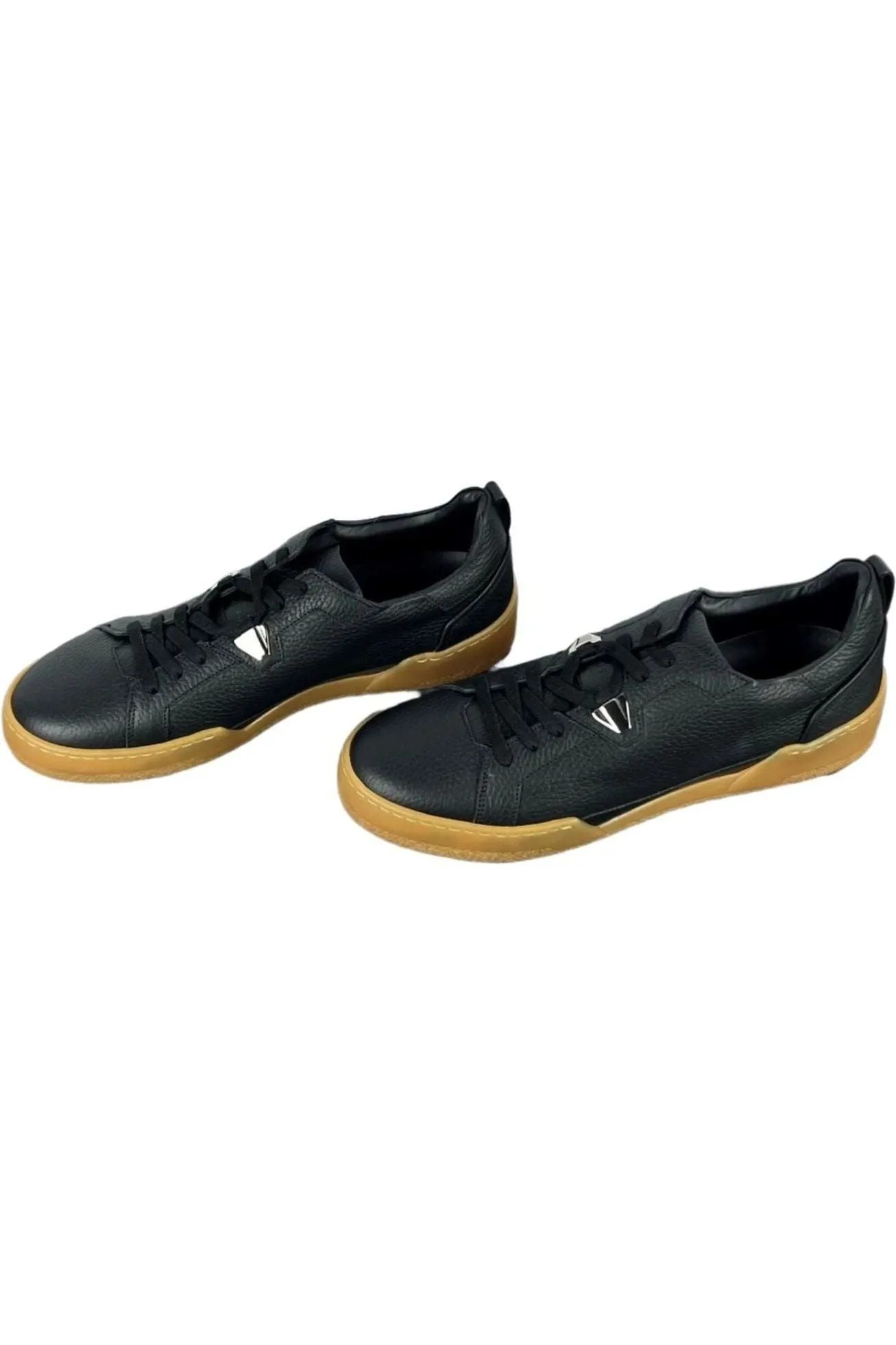 Buscemi Men's Score Alce Black Leather Sneakers SAMPLE