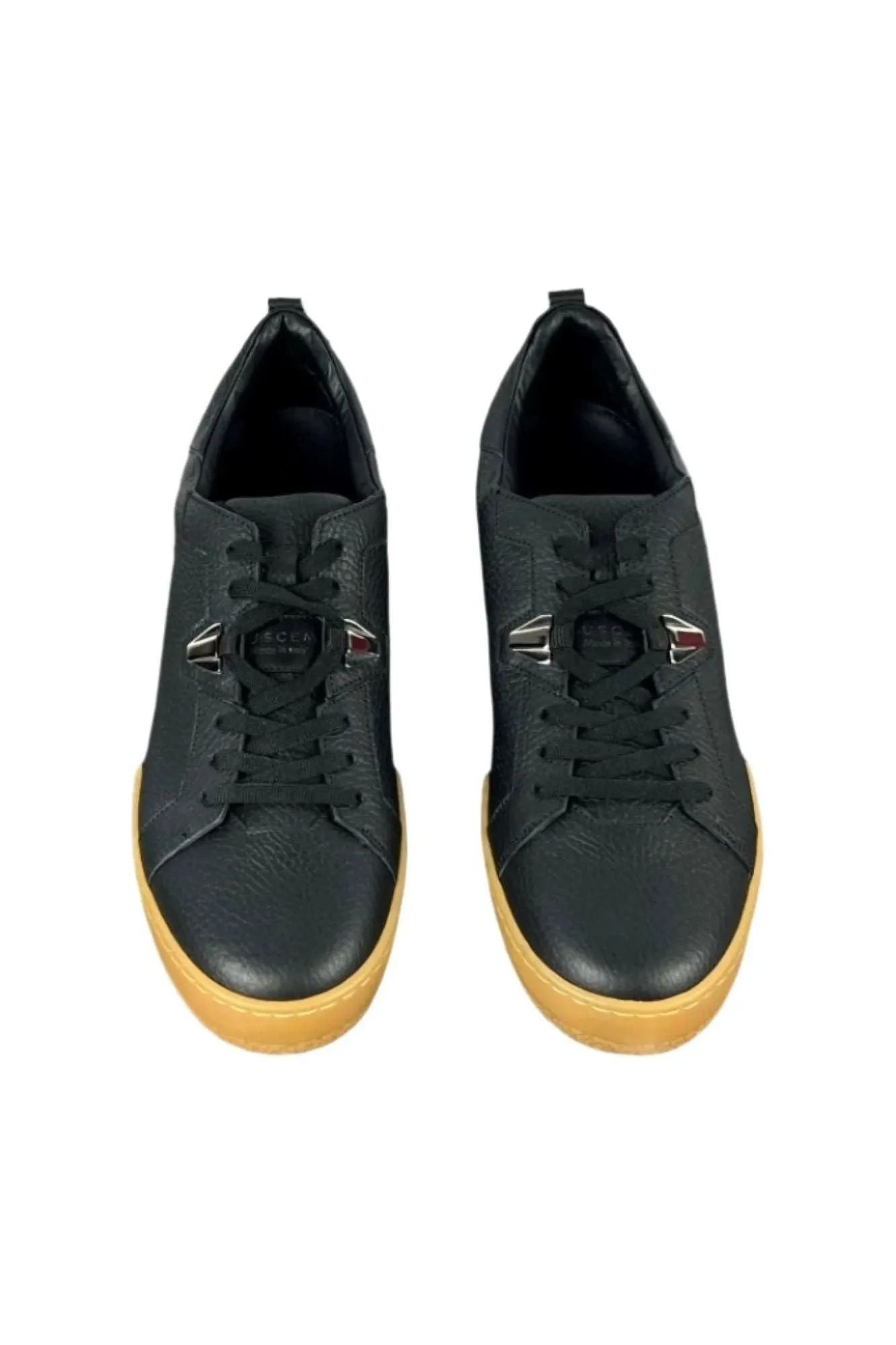 Buscemi Men's Score Alce Black Leather Sneakers SAMPLE