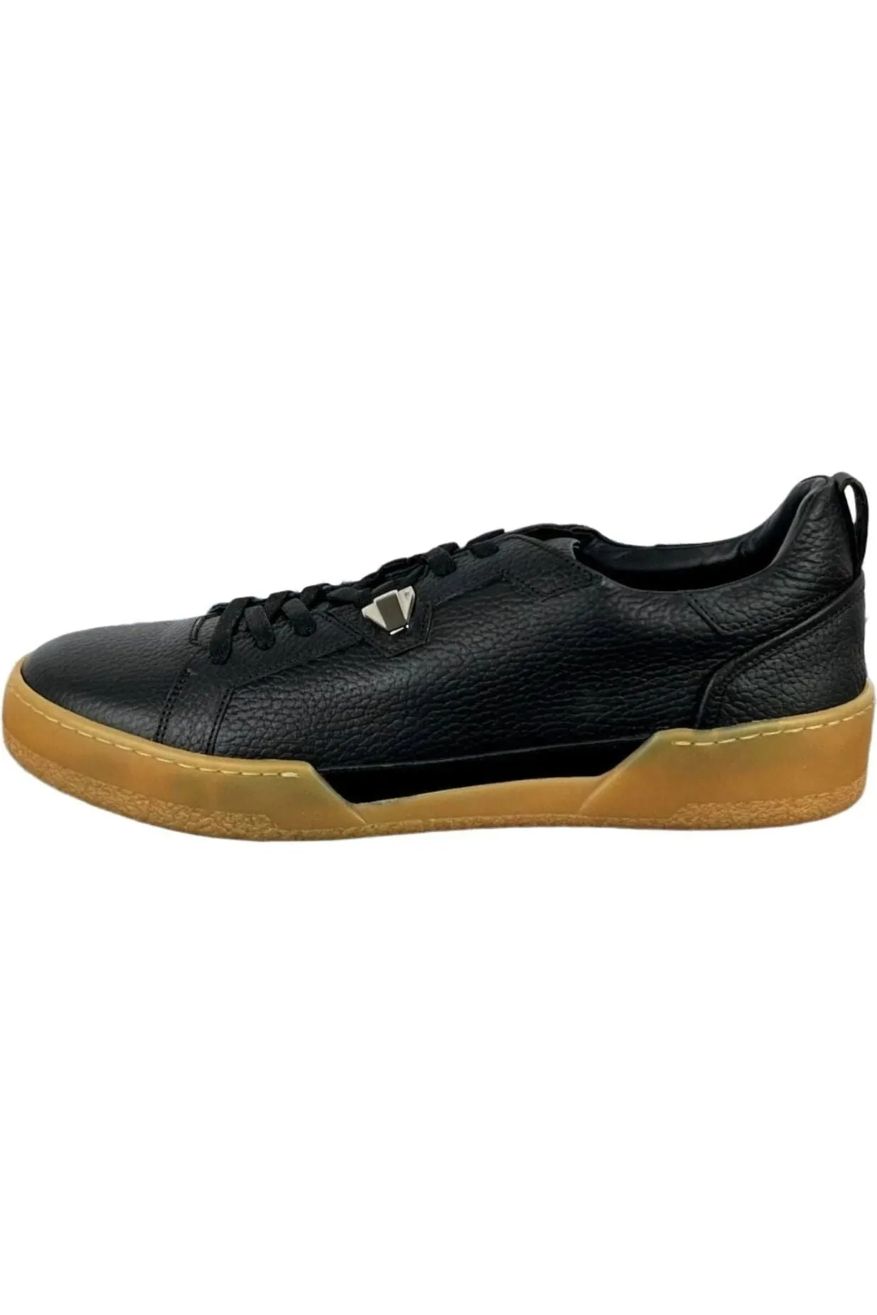 Buscemi Men's Score Alce Black Leather Sneakers SAMPLE