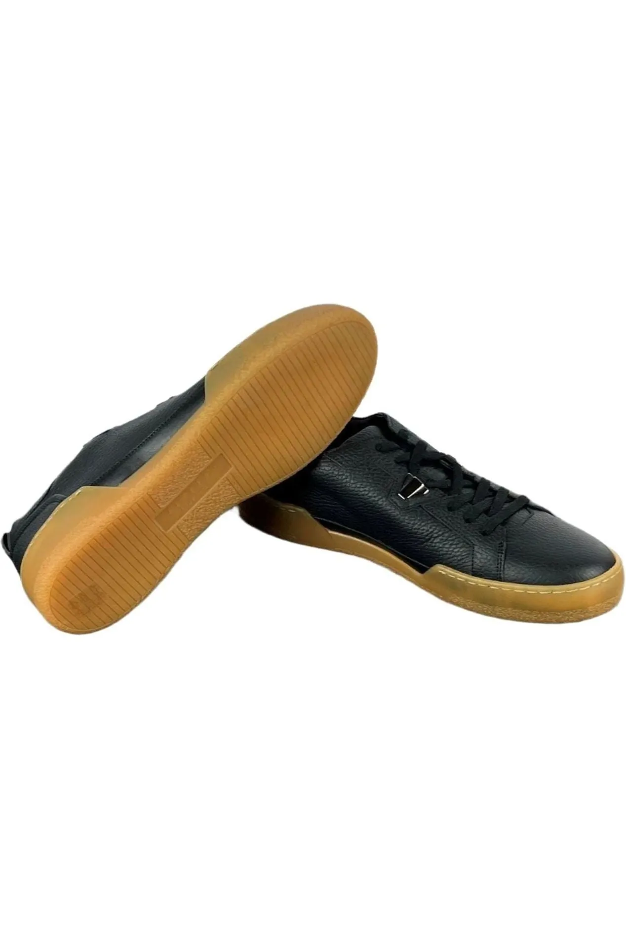 Buscemi Men's Score Alce Black Leather Sneakers SAMPLE