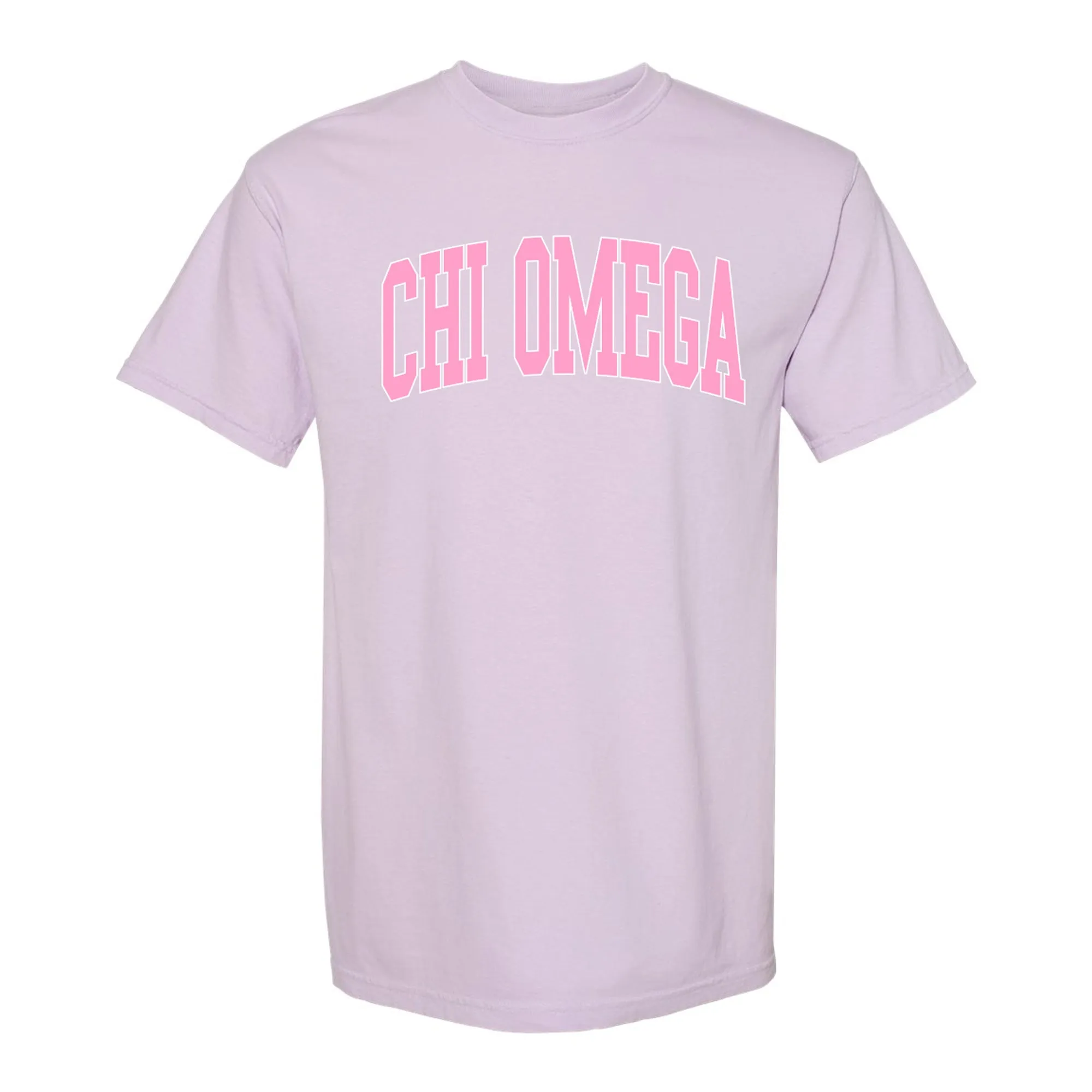 Chi Omega Greek Mega Arch CC T-Shirt - Orchid