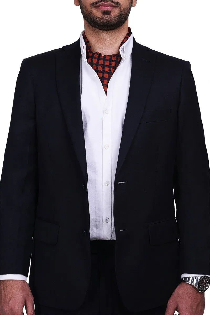 Chokore Men's Red & Black Silk Designer Cravat-1