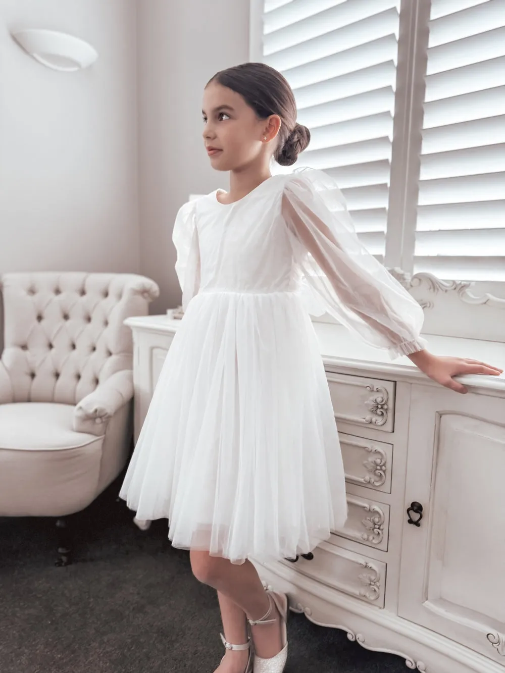 Clementine Girls White Dress