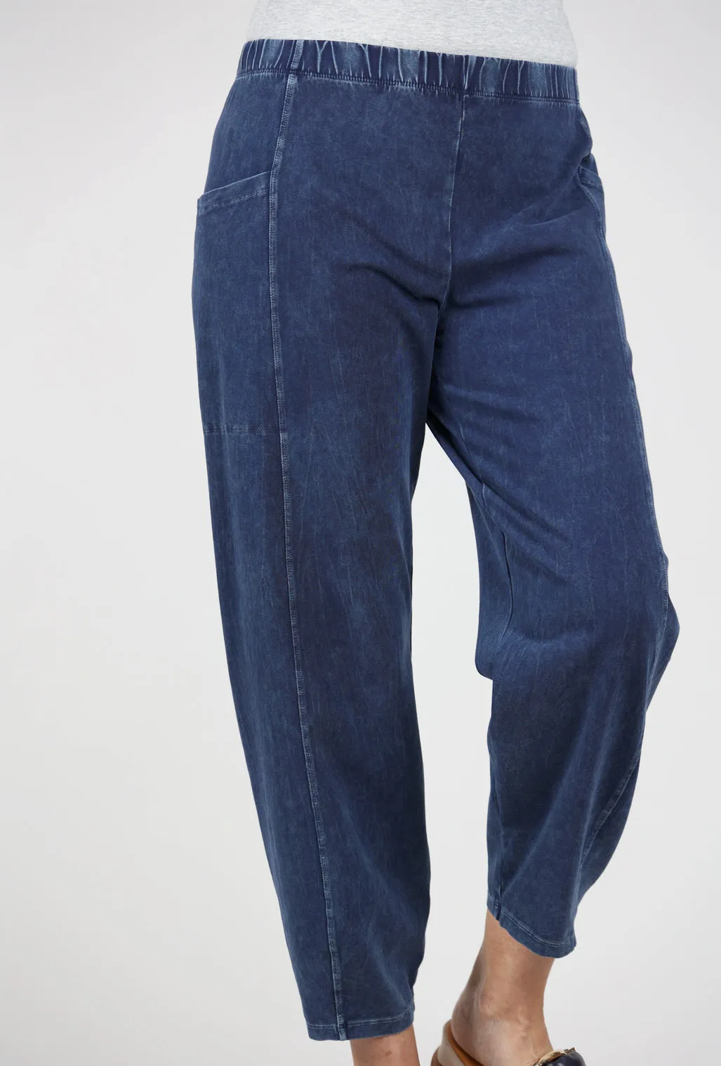 Cotton Jersey Lantern Pant, Denim