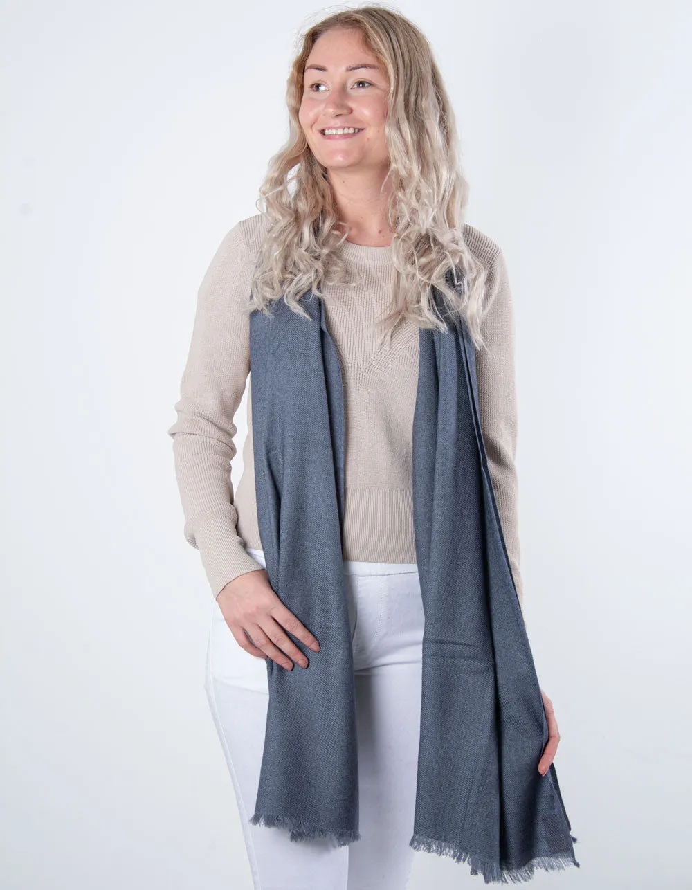 Dark Grey Cashmere Scarf